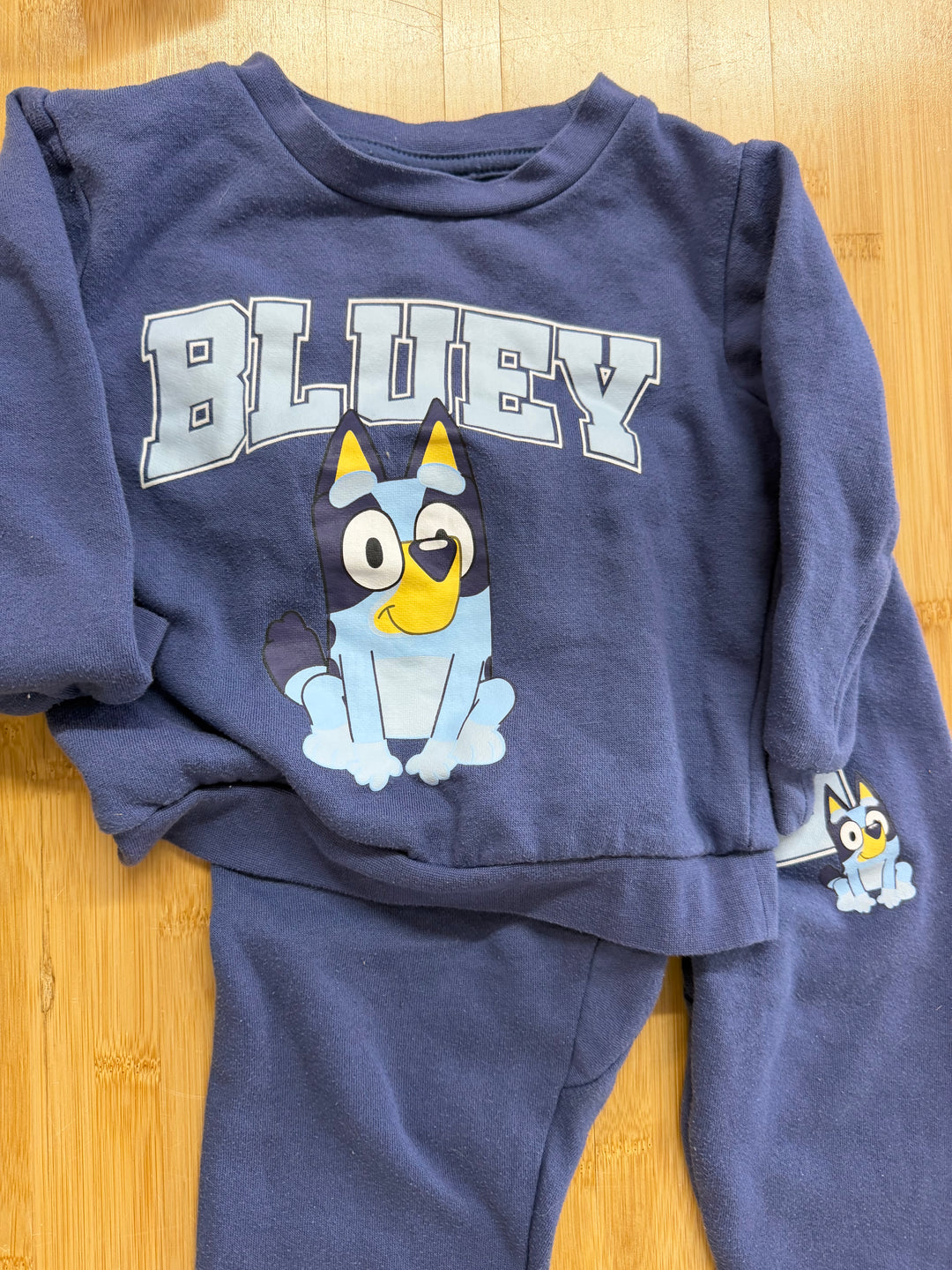 Bluey Two Piece Sweatsuit Set – 2T | Stone Blue