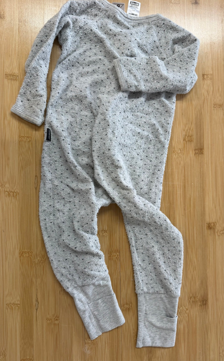Bonds Wondersuit – 12-18 Months | Terry Grey | Black Polka Dots