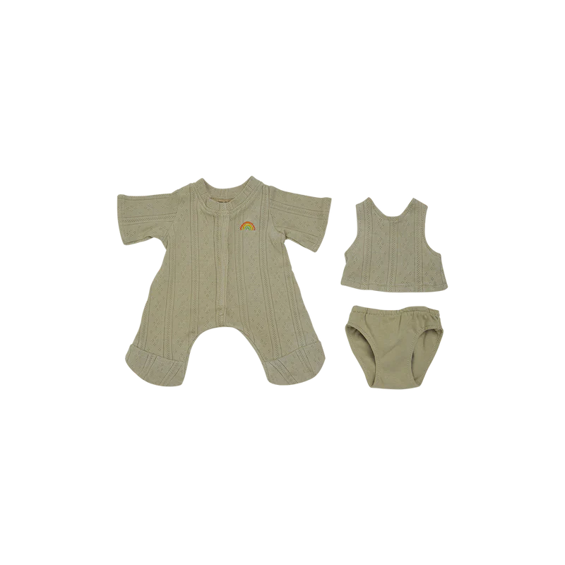 Dinkum Dolls Pointelle PJ Set - Sage