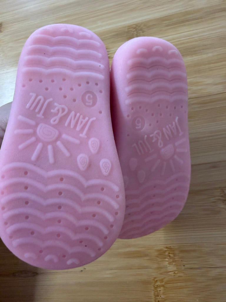 Jan & Jul Knit Jelly Jumper Shoes – 5 | Pink Mesh