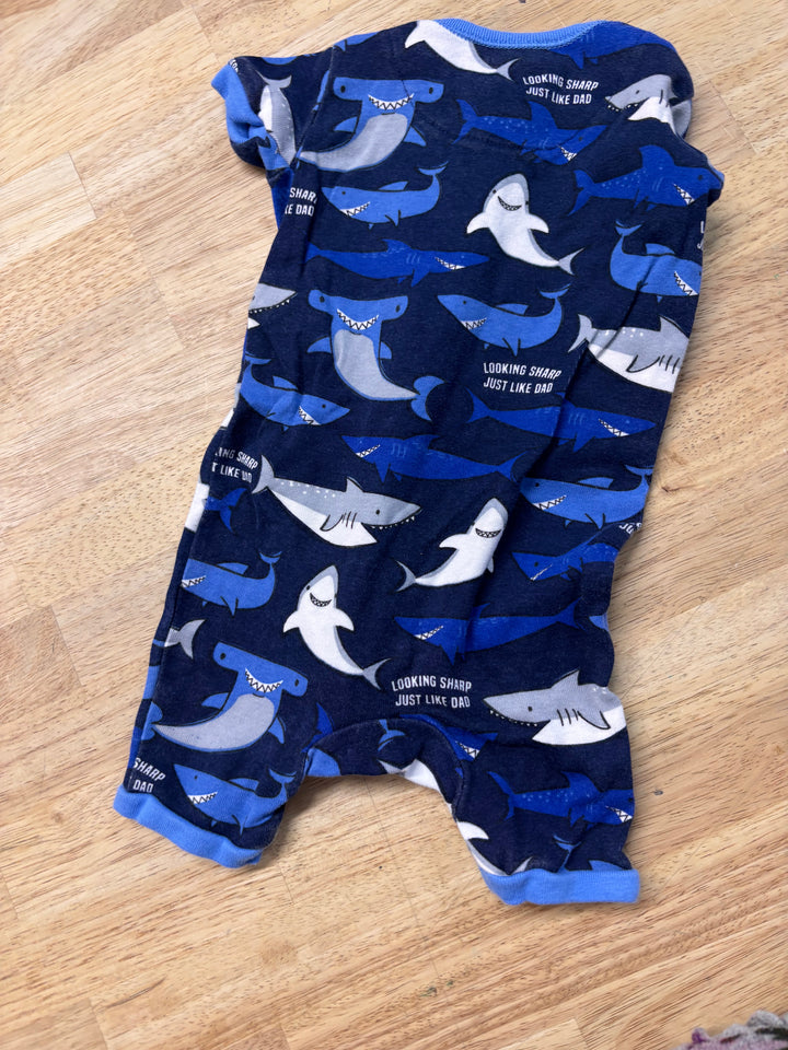 Children’s Place Shark Romper – 0-3M