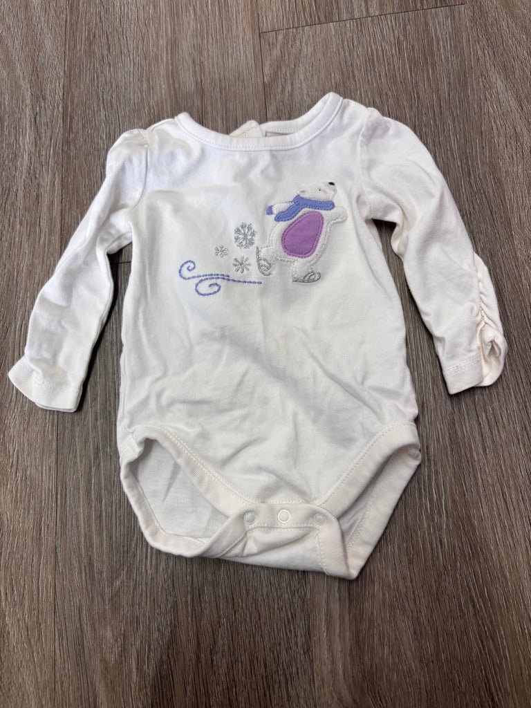 Gymboree 0-3M Polar Bear Bodysuit - Nest and Sprout-Consignment