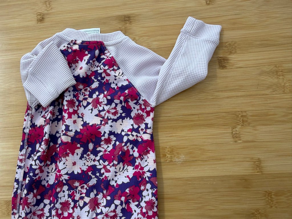 The North Face Waffle Floral Base Layer – 0–3M - Nest and Sprout-Consignment
