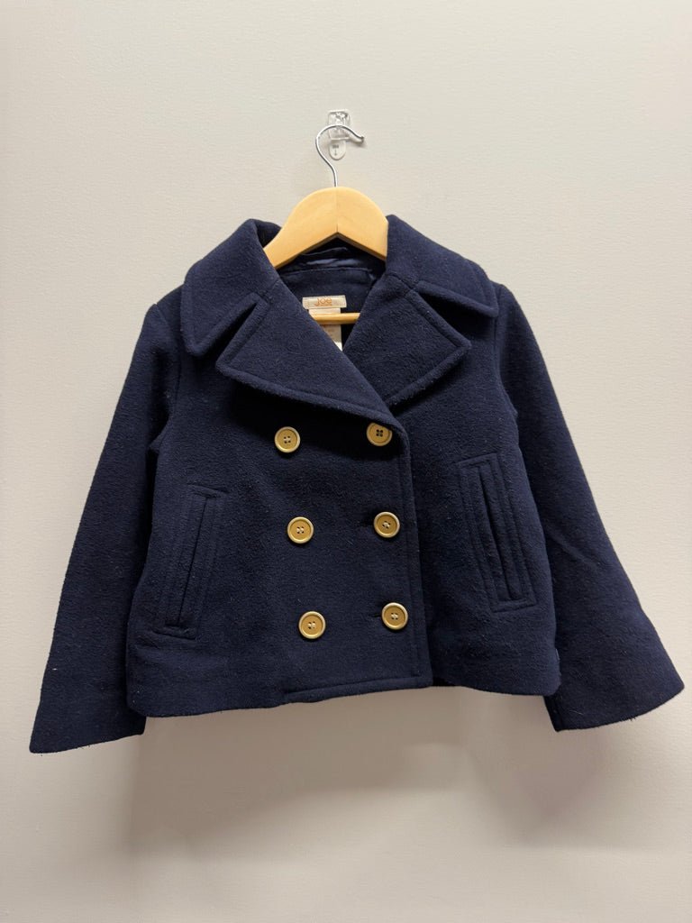 Joe Fresh Pea Coat – 4 | Navy Double-Breasted Gold Buttons - Nest and Sprout-Consignment