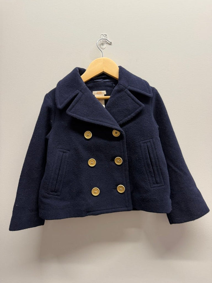 Joe Fresh Pea Coat – 4 | Navy Double-Breasted Gold Buttons - Nest and Sprout-Consignment