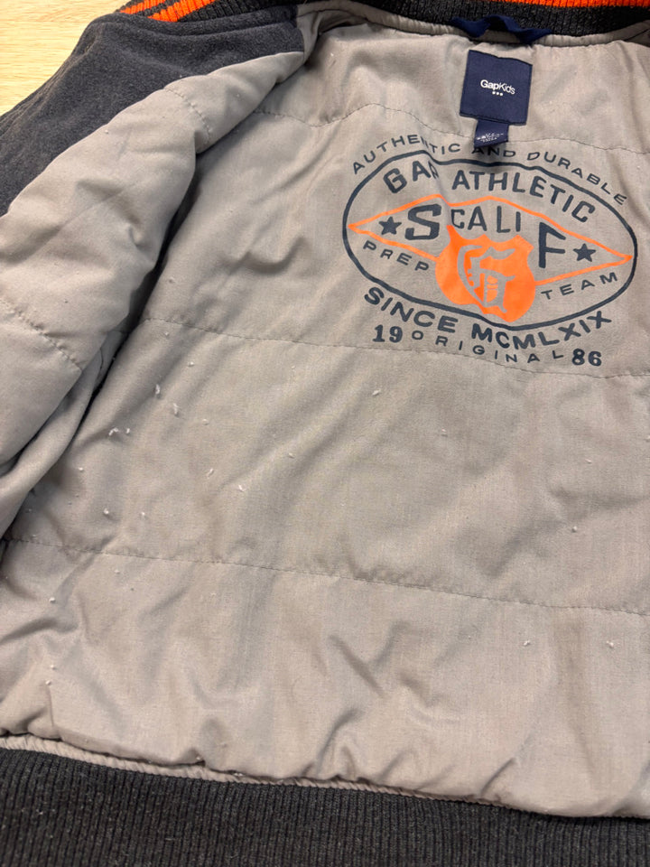 Gap Kids Varsity Jacket – Size 6 Grey & Orange