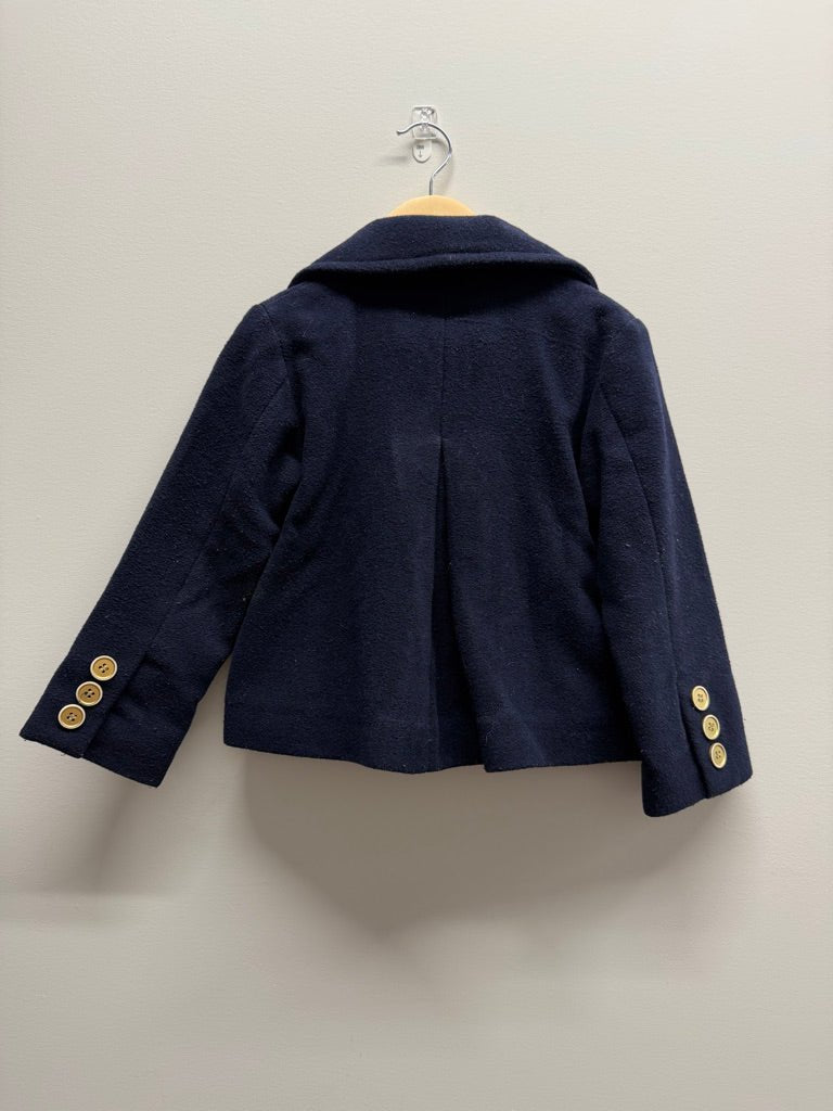 Joe Fresh Pea Coat – 4 | Navy Double-Breasted Gold Buttons - Nest and Sprout-Consignment