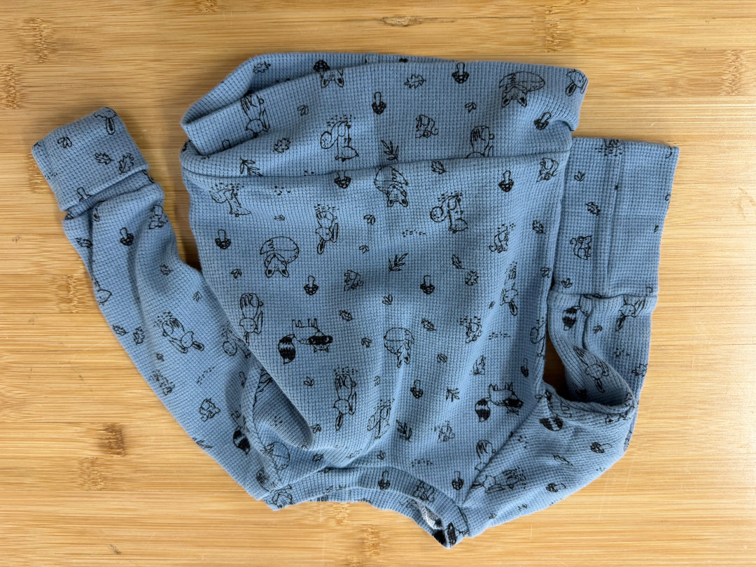 Grow By Zoe Grow With Me Shirt – 3-12 Months | Waffle Knit Animal Print
