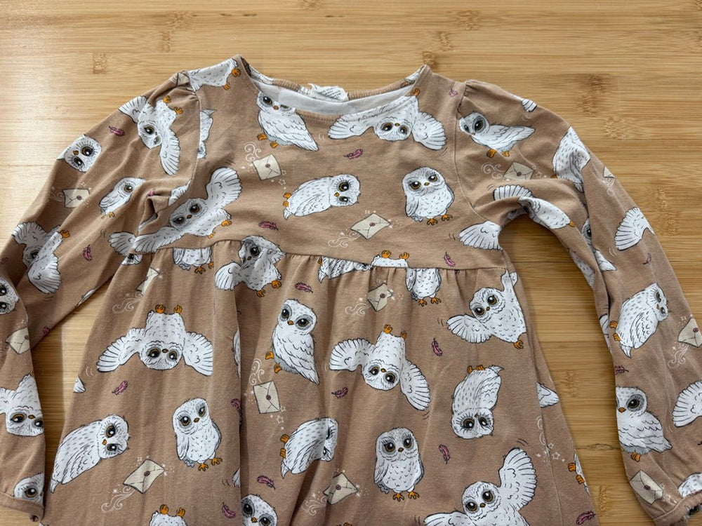 H&M Harry Potter Owl Dress – Estimated 7/8 | Light Brown - Nest and Sprout-Consignment
