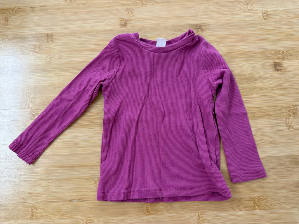 Joe Fresh Ribbed Long Sleeve Shirt – 18–24M | Fuchsia