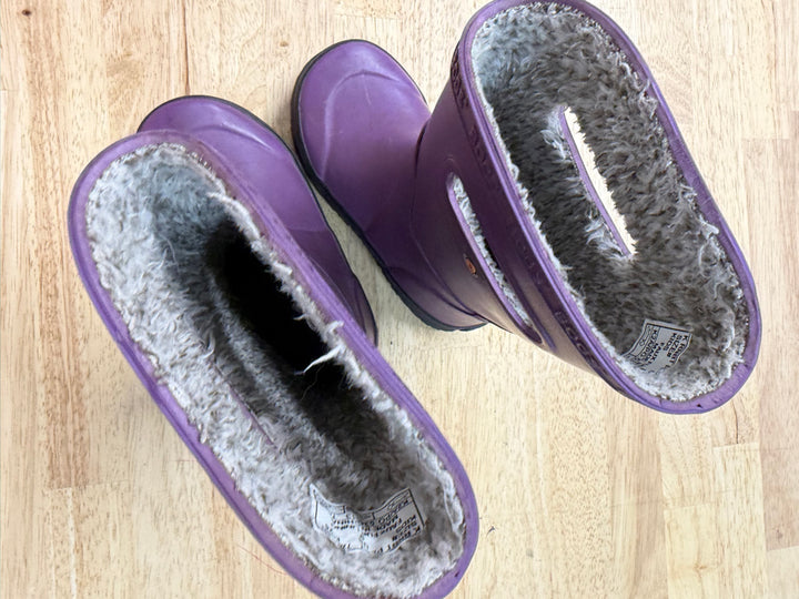 Bogs Rain Boot – 9 | Purple | Plush Lined