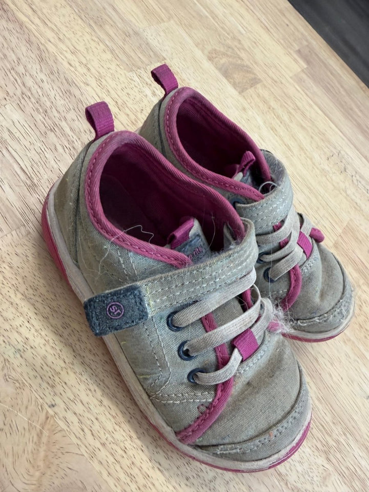 Stride Rite Non - Marking Sneakers – One Size | Fuchsia and Grey - Nest and Sprout - Consignment