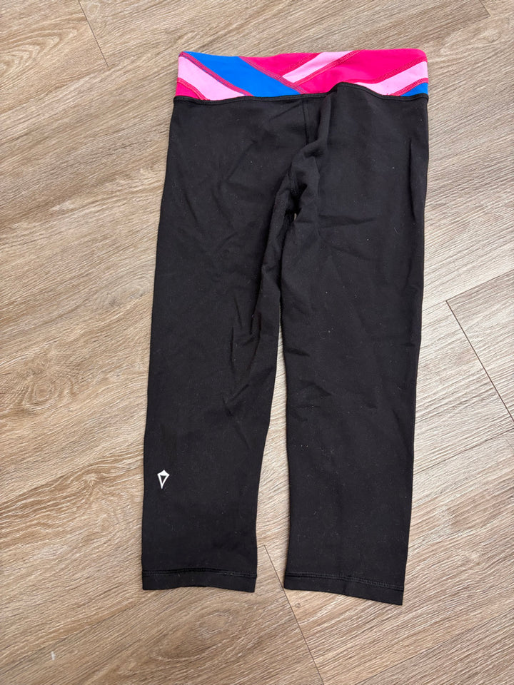Ivivva Size 12 Cropped Leggings – Pink/Blue Waistband