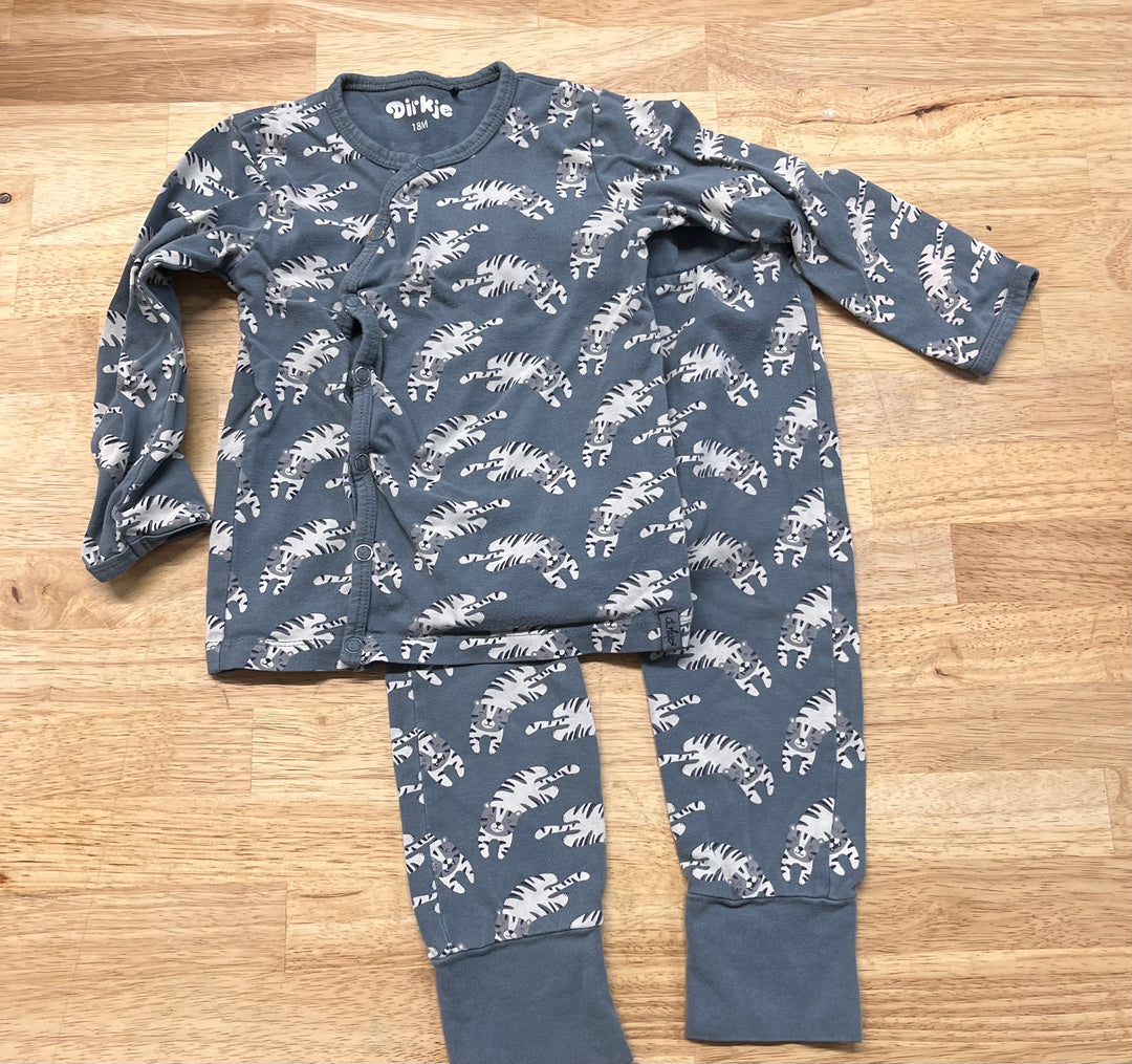 Dirkje Outfit Set – Size 18M (Kimono Top & Leggings, Lion Print)