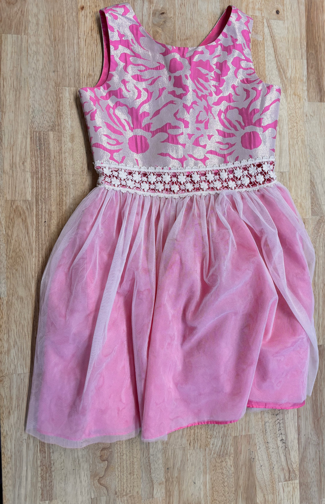 Lavender Pink Sleeveless Tulle Dress – 10