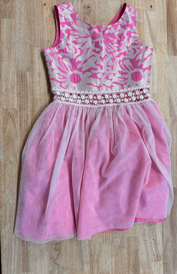 Lavender Pink Sleeveless Tulle Dress – 10