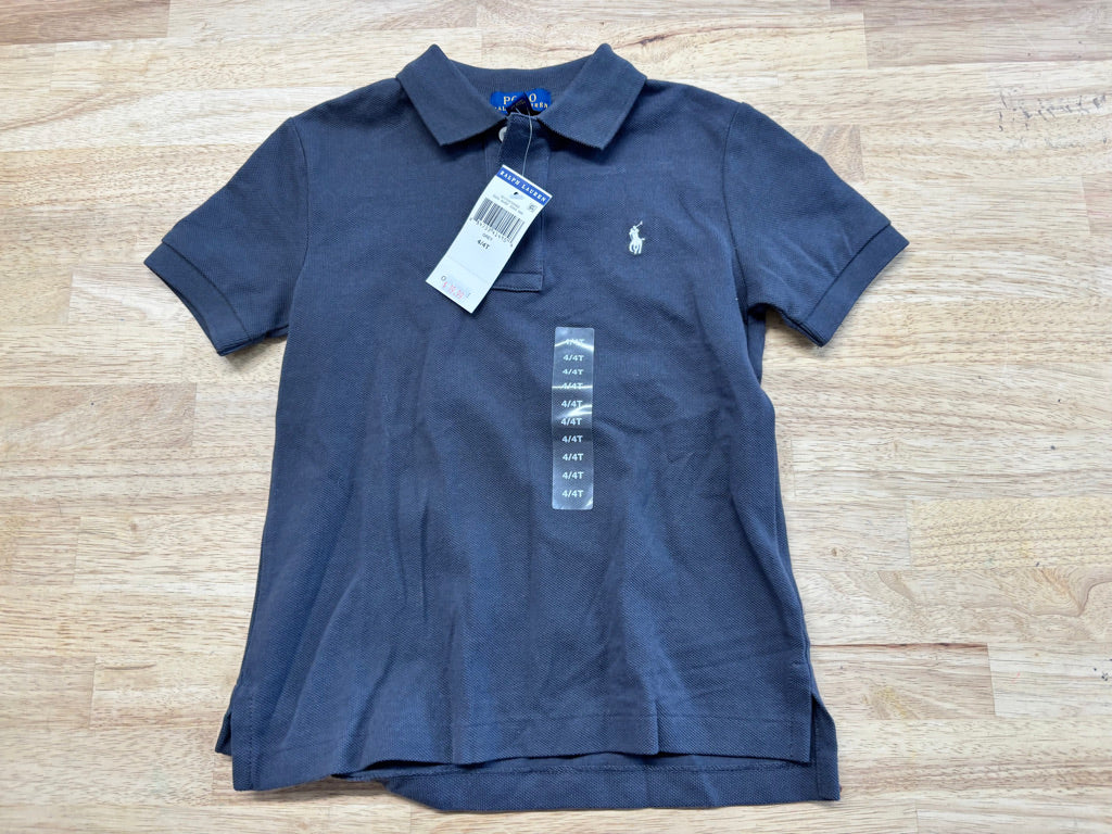 Ralph Lauren Polo Shirt – Charcoal Grey (NWT) | Size 4T