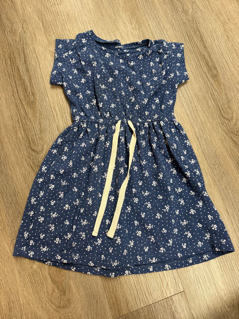 Carter's Blue Floral Jersey Drawstring Dress – 5