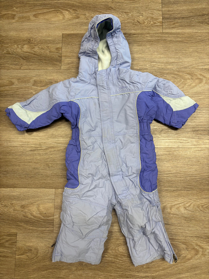 LL Bean 2T Purple One-Piece Snowsuit