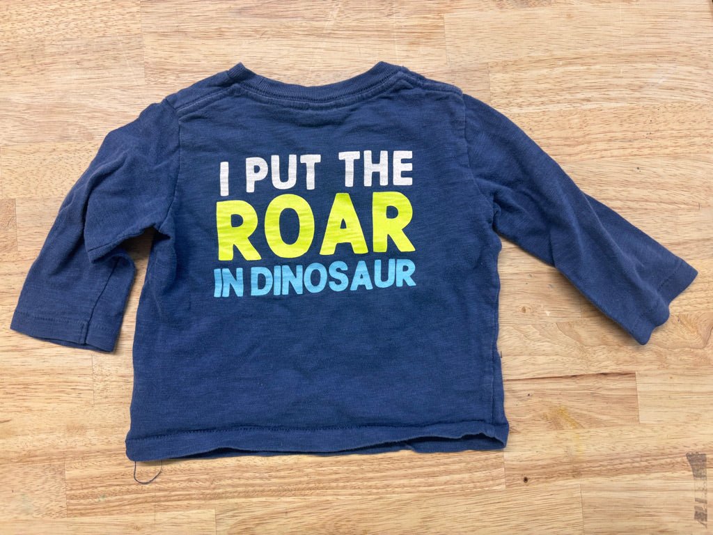 Gap 12 - 18M Dinosaur Shirt ‚Blue - Nest and Sprout - Consignment