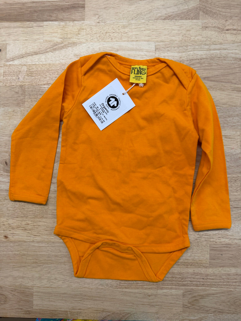More Than a Fling Bodysuit – 80 (9–12M) | Orange Long Sleeve | NWT