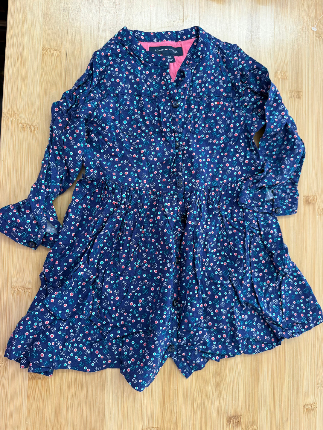 Tommy Hilfiger Navy Polka Dot Dress – 2 | Like New
