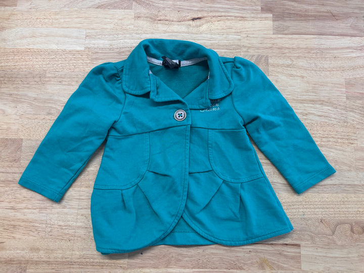 Calvin Klein Green Sweatshirt Jacket (Two Buttons)