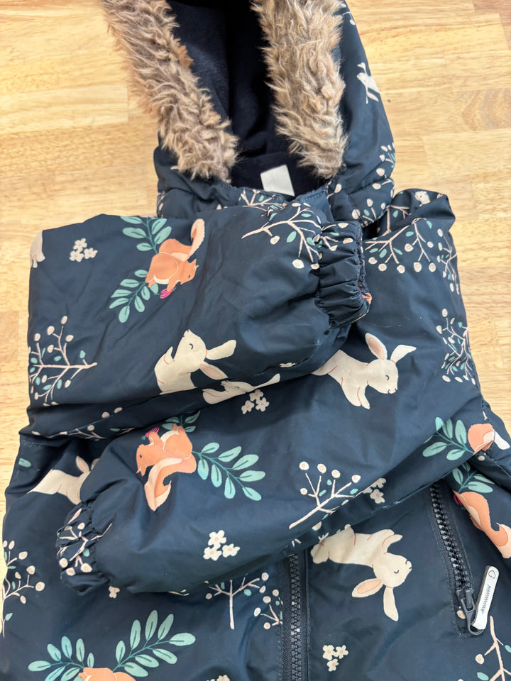 H&M 4T Snowsuit Bunny Print