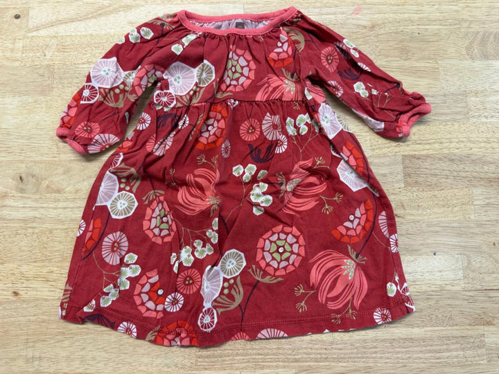 Tea Collection Red Print Dress – 12–18M | Play - Nest and Sprout-Consignment
