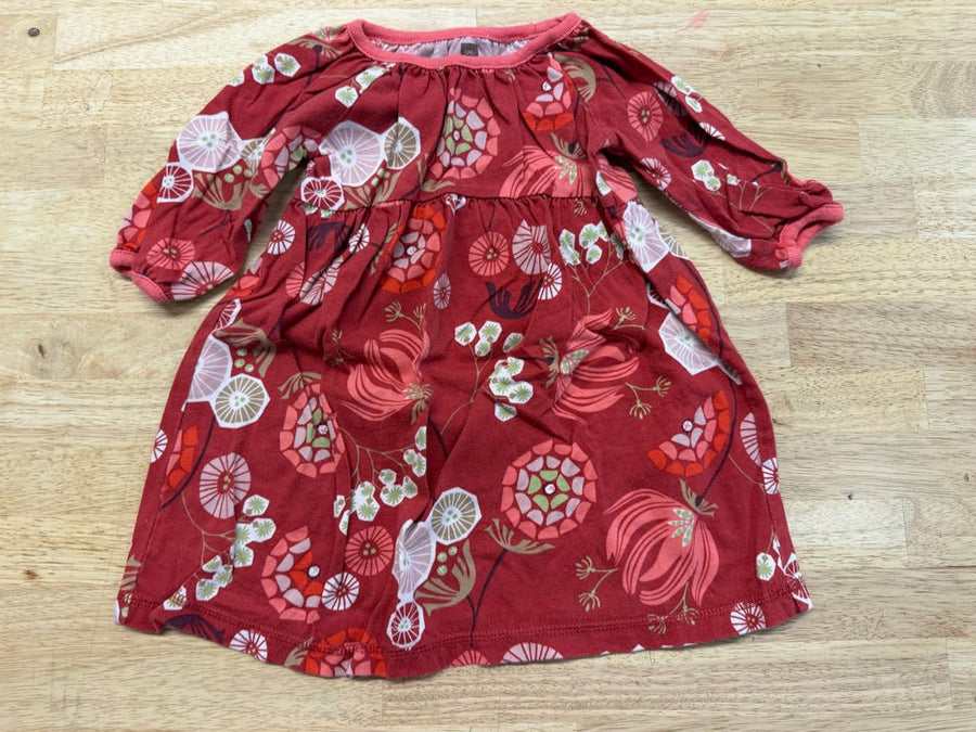 Tea Collection Red Print Dress – 12–18M | Play - Nest and Sprout-Consignment
