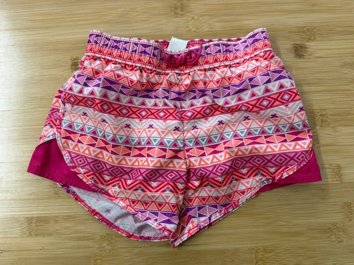 OshKosh Swim Shorts – 6 | Pink Geometric Mesh Lined