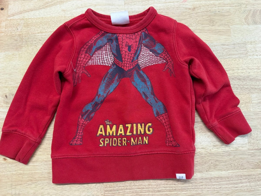 Baby Gap Marvel Spider-Man Sweatshirt – 3 | Red - Nest and Sprout-Consignment