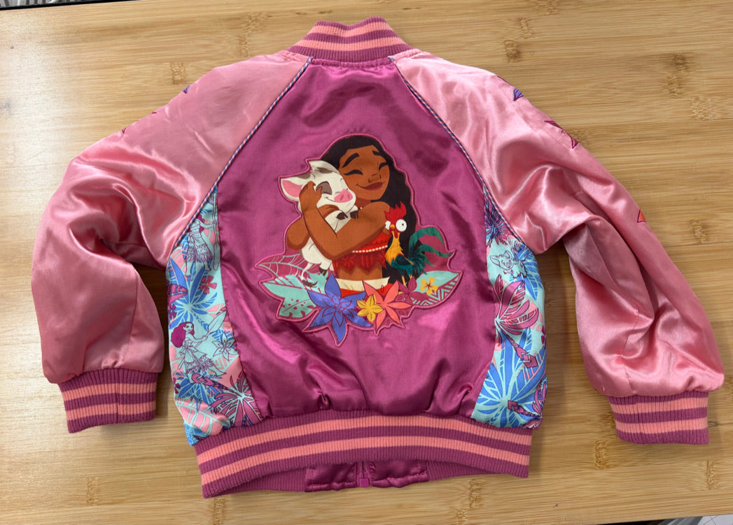 Disney Store Moana Sheer Jacket – 3 | Pink | Zip-Up with Collar