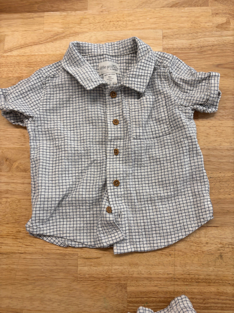 Little Planet by Carters Set – Size 9M (Blue Plaid)