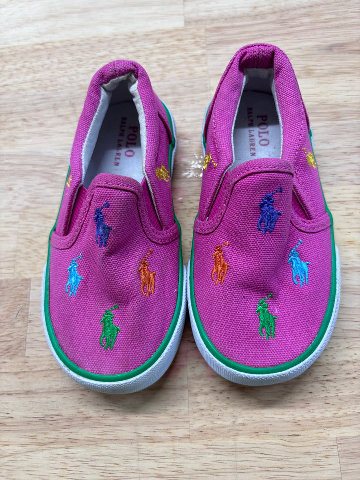 Ralph Lauren Canvas Sneakers, Pink Size 6