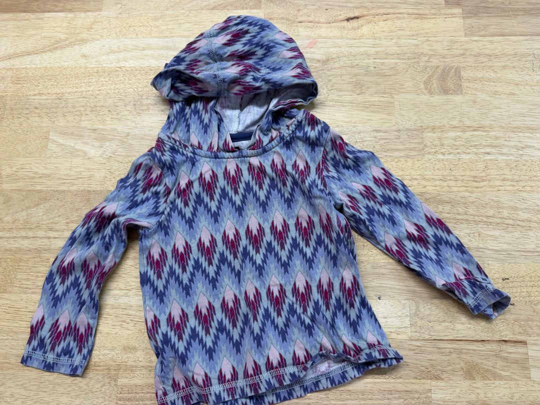 Tea Collection Purple & Fuchsia Hooded Long Sleeve Shirt – 2 | 100% Cotton