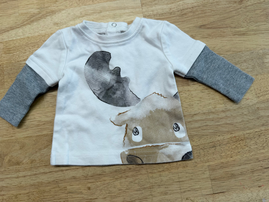 Canadiana Long Sleeve Top – Newborn | White Moose