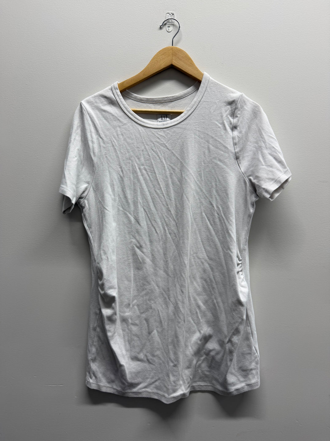 Gap Maternity Shirt – XL | white Short Sleeve