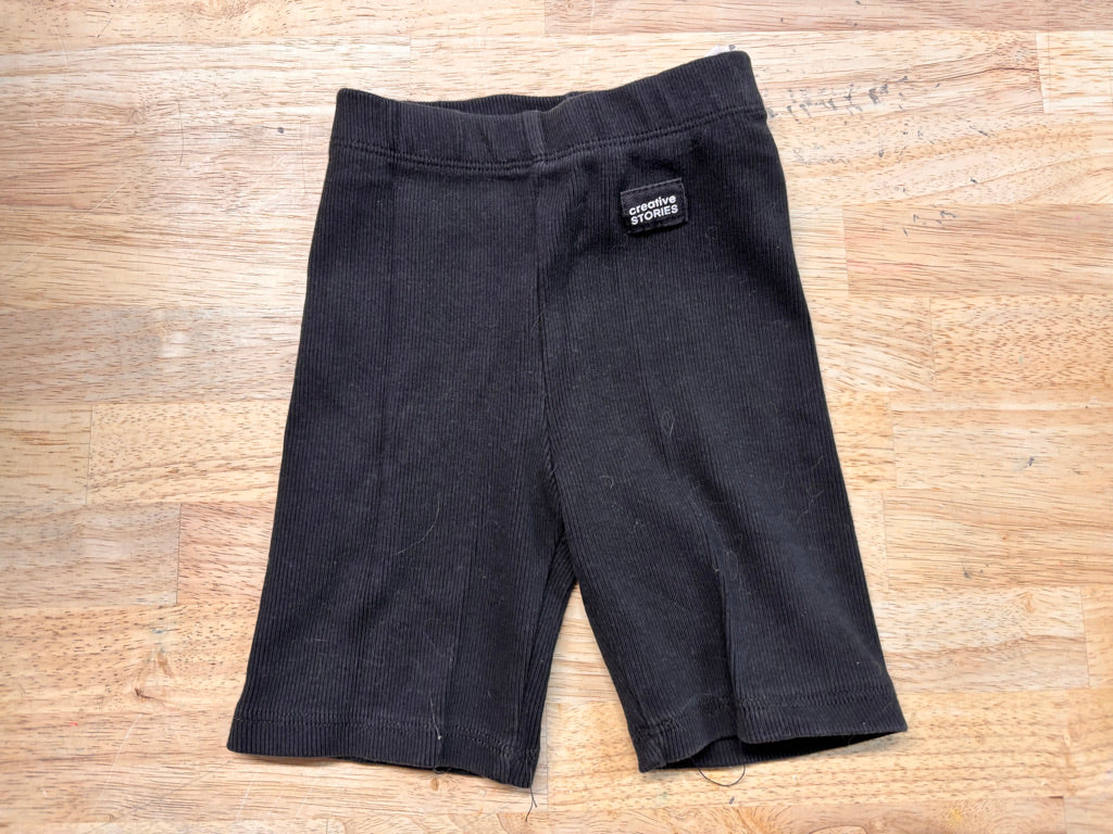 Zara black Ribbed Bike Shorts – 4Y