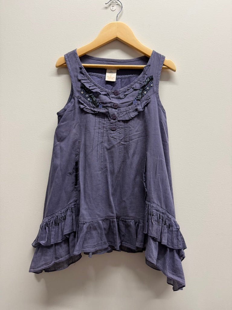 Joe Fresh Sleeveless Dress – 8 | Dusty Blue 100% Cotton - Nest and Sprout-Consignment