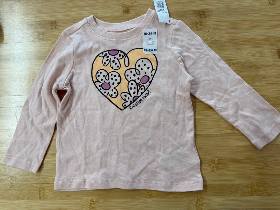 Old Navy Creative Hare Shirt – 18–24M | Light Pink Graphic | NWT - Nest and Sprout-Consignment
