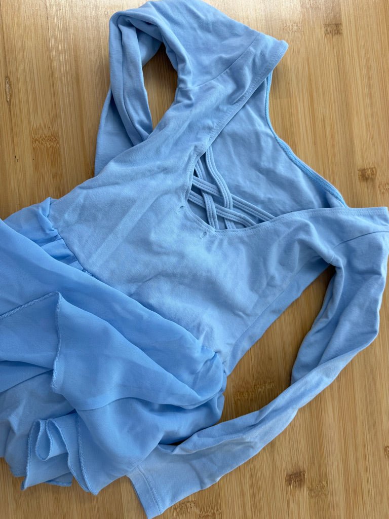 Arcshnier Long Sleeve Ballet Leotard – 130cm (7–8Y) | Light Blue - Nest and Sprout-Consignment