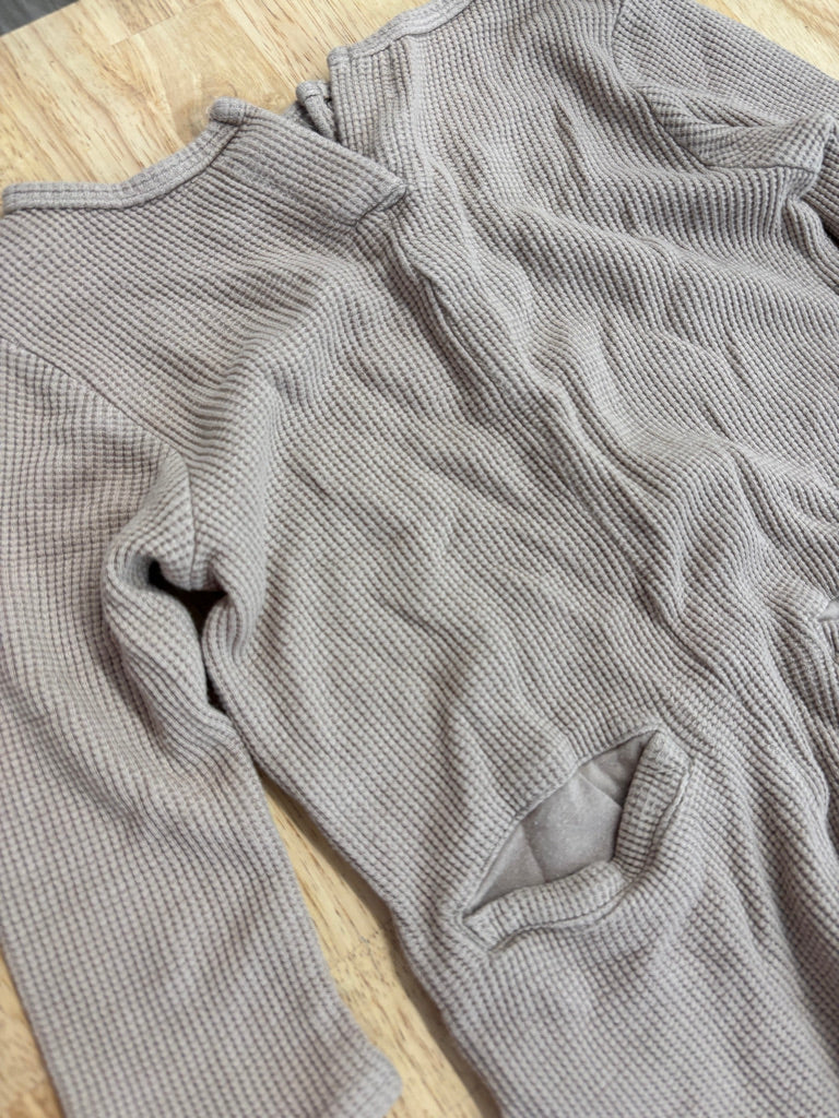 Smash + Tess 3Y Waffle Knit Romper (Light Brown)