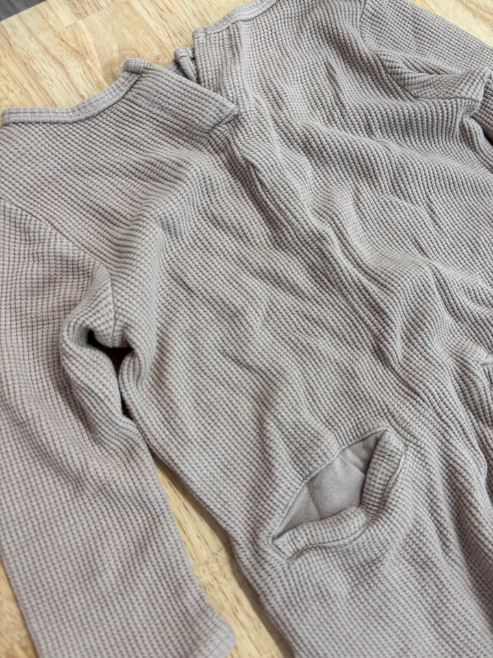 Smash + Tess 3Y Waffle Knit Romper (Light Brown)