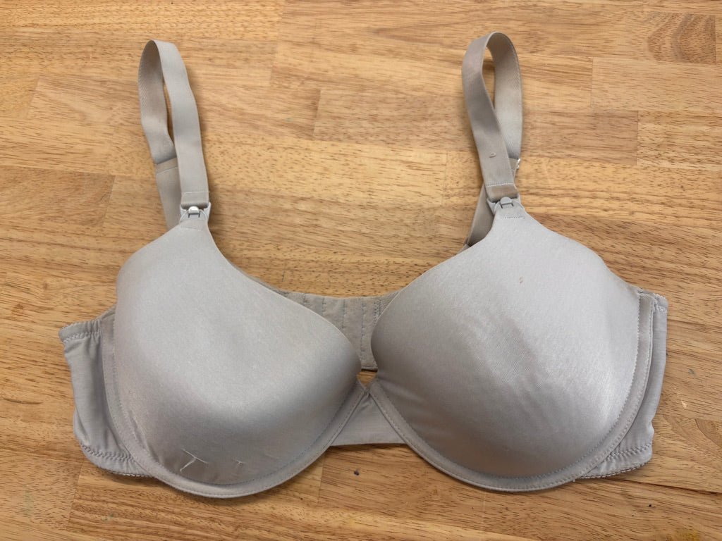 Thyme Maternity 38D Grey Nursing Bra FAIR CONDITION - Nest and Sprout - Consignment