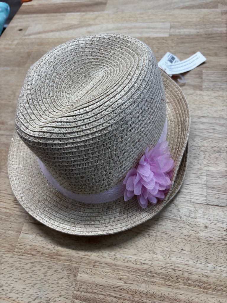 Joe Fresh Straw Hat Pink Floral New With Tags | Size 4–5Y