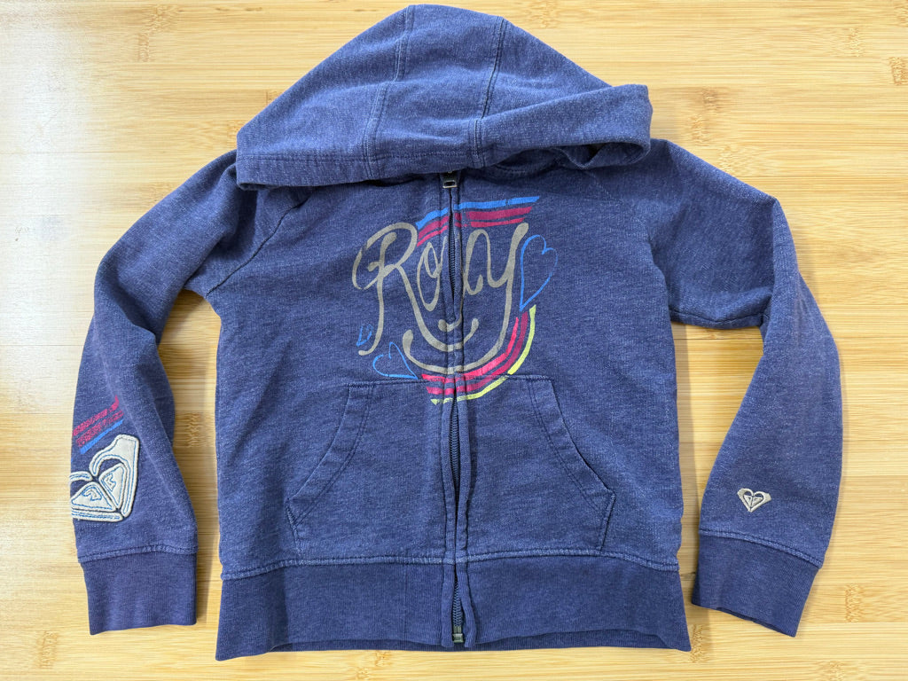 Roxy Girl Zip-Up Sweatshirt – 5 | Navy Lightweight