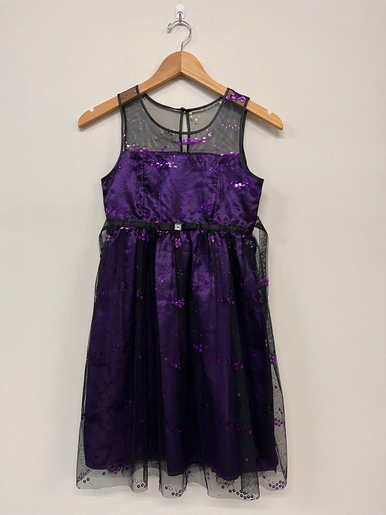 George Size 8 – Purple & Black Occasion Dress