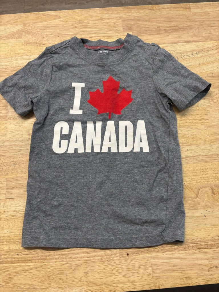 Carter’s Maple Leaf Canada Graphic T-Shirt Grey | Size 5 - Nest and Sprout-Consignment