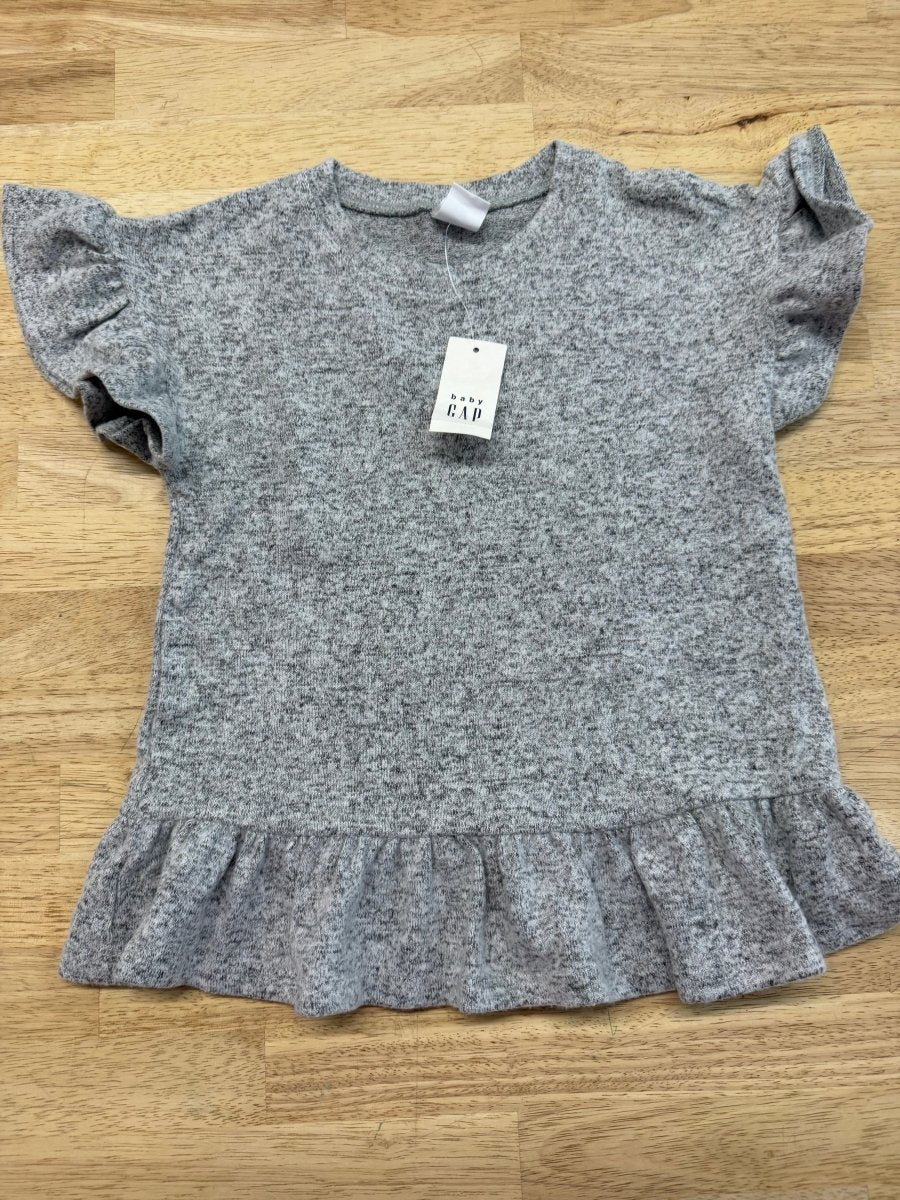 Baby Gap Grey Peplum Top – 5 | NWT - Nest and Sprout-Consignment